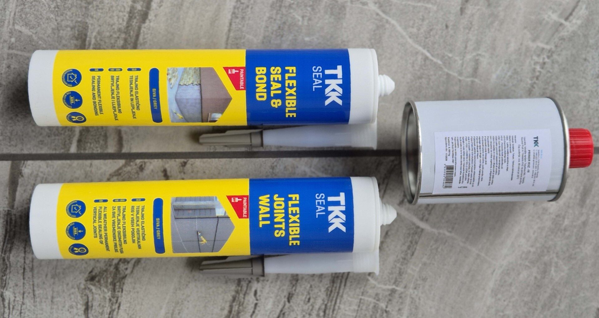 MS polimer trajno elasticni kit TKK Seal and Bond prej MS 40 in MS 15 vodoravno